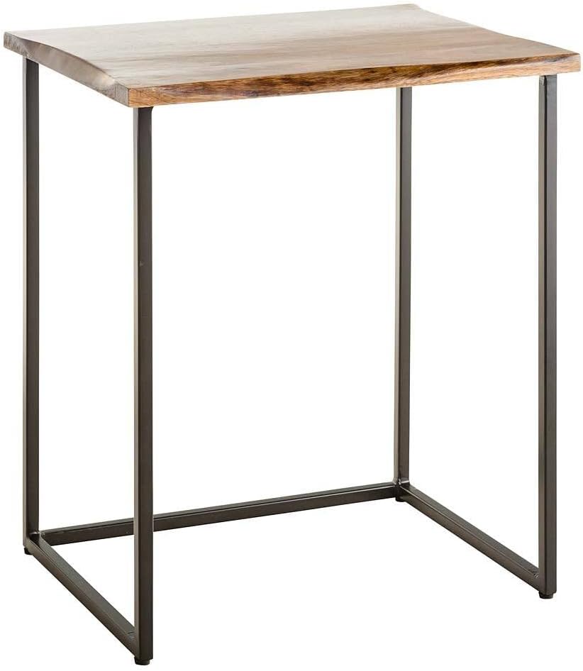 Vivaterra Live-Edge Reclaimed Wood Nesting Tables, Farmhouse Industrial Set o...