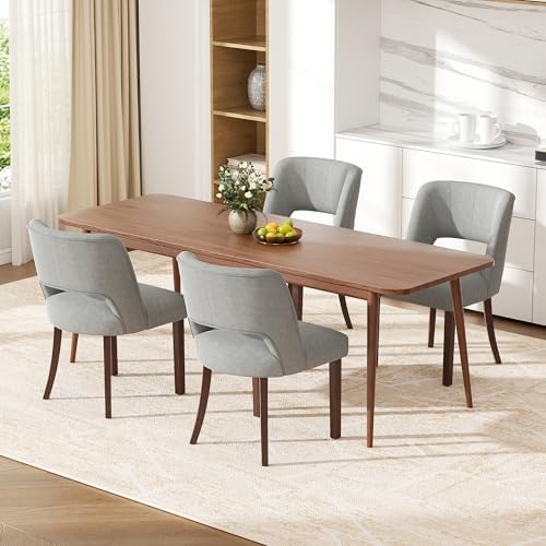 Dining Chairs Set of 4,Modern Dining Room Chairs with Thick Cushions,Linen Up...