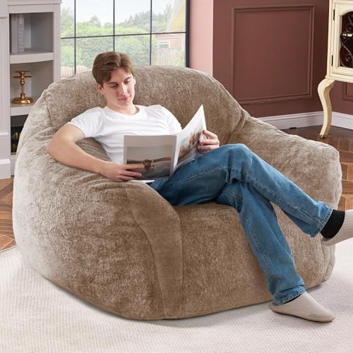 Homguava Giant Bean Bag Chairs for Adults,Large Bean Bag Couch with Arms | Bi...