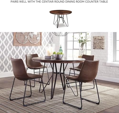 Signature Design by Ashley Centiar Mid-Century Dining Chair Set of 2, Brown