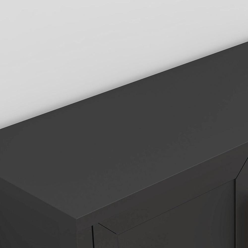 Entryway Table, Console Table, Sofa Table with 2-Door and Shelf, Black | Entr...