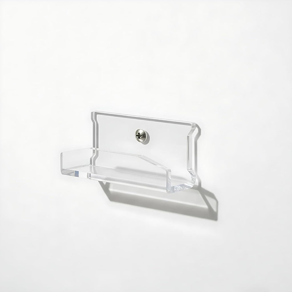 Clear Acrylic CD Wall Mount Display – Floating Compact Disc Holder hanger with Single-Screw Installation – Minimalist Wall Storage Organizer for Music Collections and Collectors