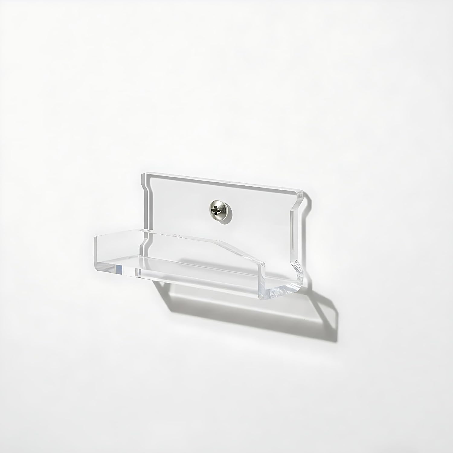 Clear Acrylic CD Wall Mount Display – Floating Compact Disc Holder hanger with Single-Screw Installation – Minimalist Wall Storage Organizer for Music Collections and Collectors