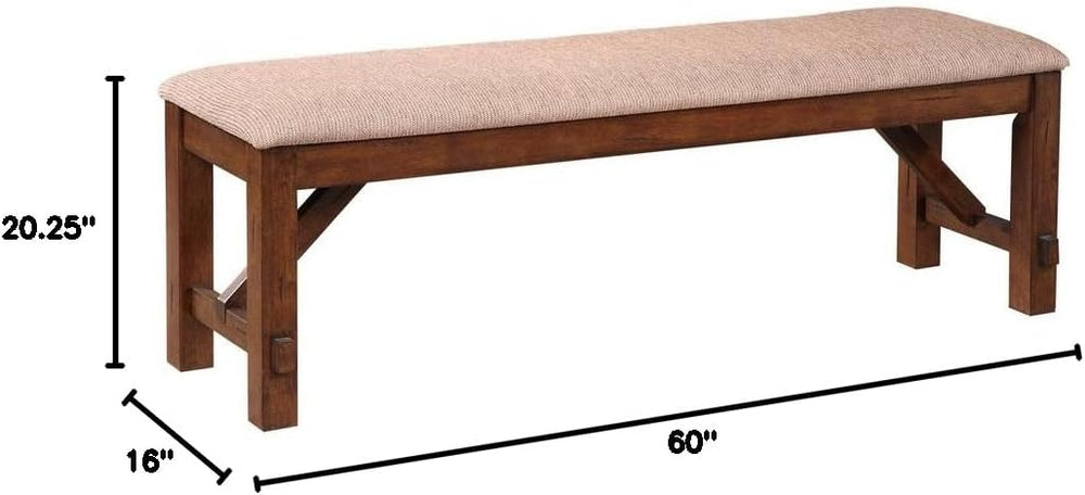 Roundhill Furniture Karven Solid Wood Dining Bench