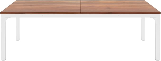 Tribesigns 6.5FT Conference Table, 78.7 Inche Rectangle Meeting Seminar Table, Large Business Tables for 6-8 People (Only Table) (Walnut+White)