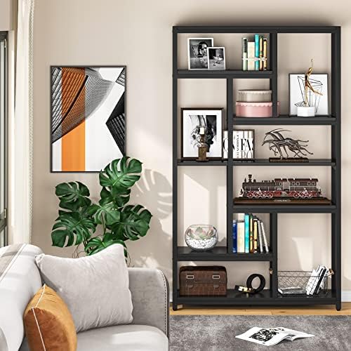 Tribesigns 79 Inch Bookshelf, 7-Tier Tall Bookcase with 10-Open Shelf