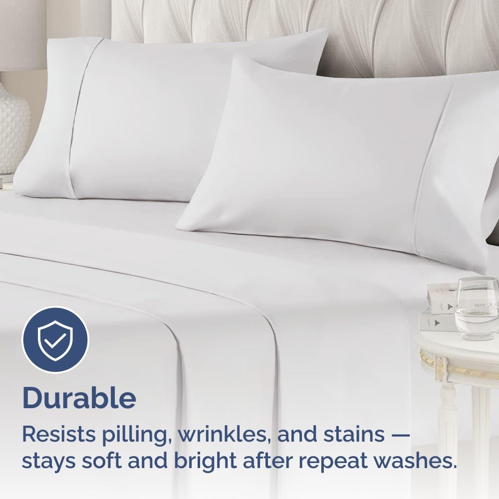 Standard Pillow Cases - 2 Pack - Super Soft Pillowcase Covers - Envelope Enclosure - Hotel Quality Pillow Protectors - Wrinkle Free, Fade & Stain Resistant - Machine Washable - 20" x 26" (French Grey)
