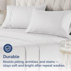 King Pillow Cases - 2 Pack - Super Soft Pillowcase Covers - Envelope Enclosure - Hotel Quality Pillow Protectors - Wrinkle Free, Shrink & Stain Resistant - Machine Washable - 20" x 40" (French Grey)