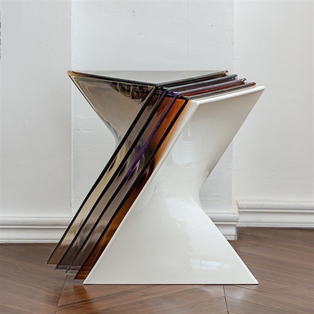 Modern Acrylic Coffee Table, Stackable End Tables Living Room, Clear Plastic ...