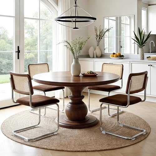 Zesthouse Natural Rattan Dining Chairs Set of 2, Modern Cesca Kitchen Chair