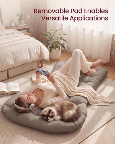 VASAGLE Outdoor Rocking Chair with Extendable Footrest, Removable Cushion | P...
