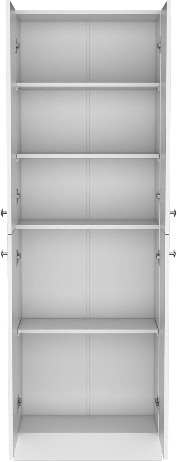 Kitchen Pantry 71" H, 4 Doors, 5 Adjustable Shelves, Laundry, White,for ...