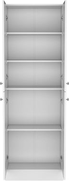 Kitchen Pantry 71" H, 4 Doors, 5 Adjustable Shelves, Laundry, White,for Kitchen