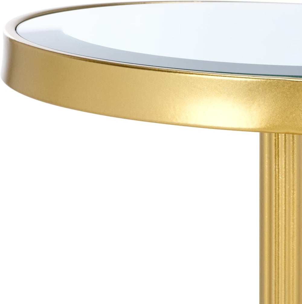 SAFAVIEH Home Collection - Paku Side Table, Gold Round Pedestal Accent Table ...