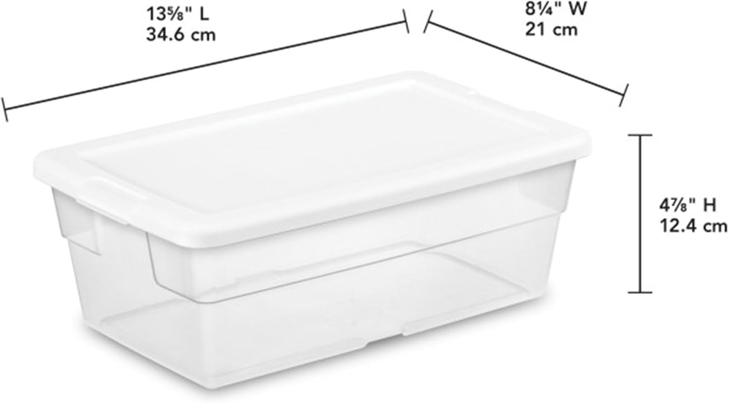 24-Pack 6-Quart Clear Plastic Storage Bins with Snap-On Lids, Stackable Heavy-Duty Containers for Closet, Bathroom, and Office Organization – Over 31 lbs 16428012x24