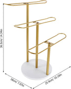 DOITOOL Headband Holder Organizer Metal Hairband Rack 3-Layer Hair Hoop Display Stand Watch Necklace Holder Storage Hair Ropes Accessories Bracelets Bangles