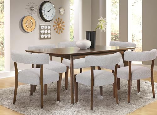 RNKSFX Upholstered Dining Chairs Set of 8, Walnut Wooden Kitchen & Dining...