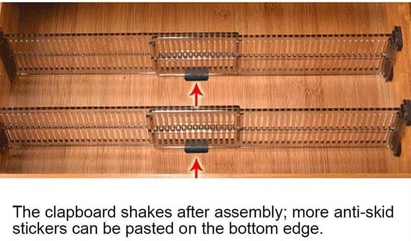 2pcs/4pcs,1/2 Sets Adjustable Drawer Dividers for Storage Organization, Durable And Designed for Wardrobes And Closets Without The Need for Punching (2pcs/1set)
