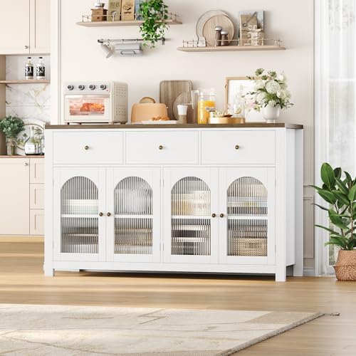FINETONES Buffet Cabinet with Storage, Kitchen Storage Cabinet for Home