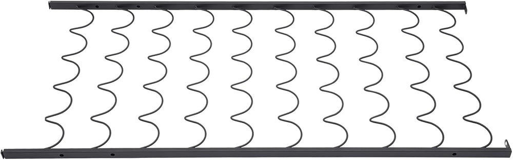 10-Tier Wine Rack for 100 Bottles - Black Metal Wine Bottle Holder Stand with...