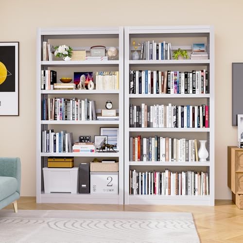 Bookshelf,6-Tier Adjustable Steel Book Shelf,61" H Heavy Duty Metal Book...
