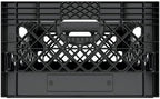 Farmplast Heavy Duty Milk Crates, Black, 24 Quart Storage Container, 96 Piece Pallet