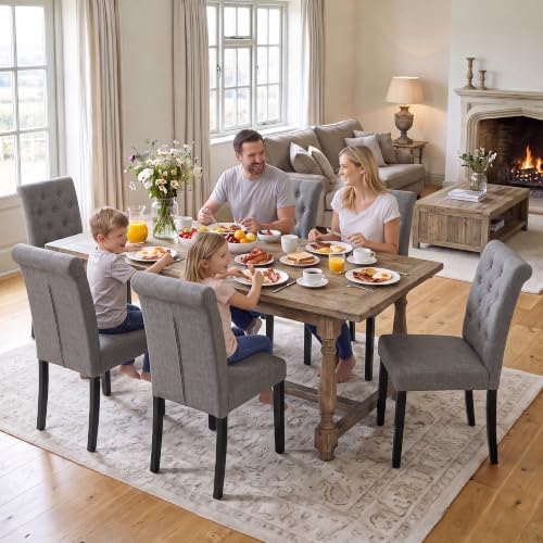 LSSPAID Dining Chairs Set of 6, Modern Armless Parsons Side Chairs, Upholster...