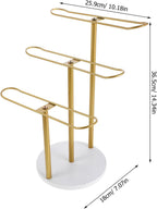 NUOBESTY Metal Headband Holder 3-Tier Scrunchie Holder - Hairband Hair Hoop Organizer - Hair Accessories Display Stand - Jewelry Bracelet Watch Organizer