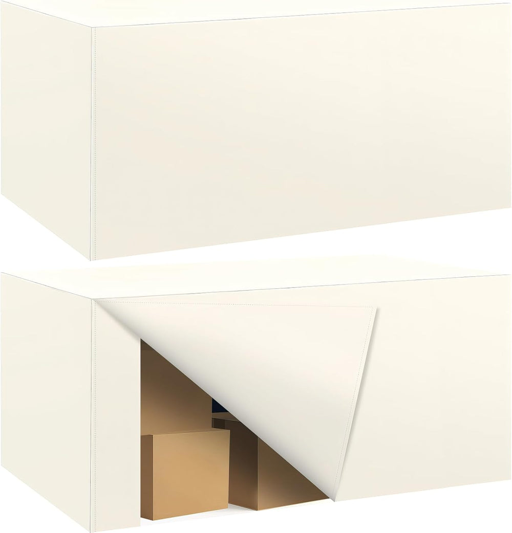 Ascoza 2 Pack Fitted Tablecloth for 6 Foot Rectangle Tables 72 x 30 Inch Ivor...