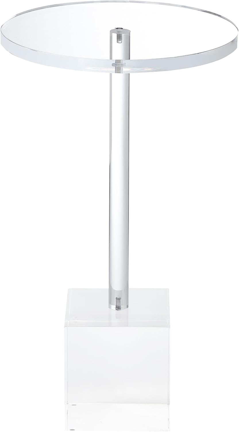Clear Acrylic End Table,Side Table,Clear,for Livingroom,13.5 x 13.5 inch, 23 ...