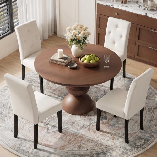 VECELO Upholstered Dining Chairs Set of 6, Modern Accent Parsons with Comfort...