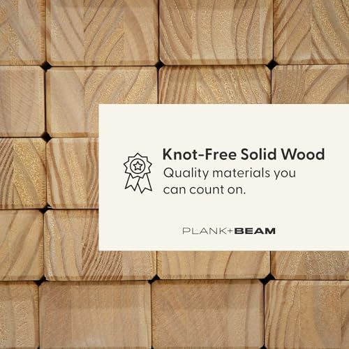 Plank+Beam Classic 72 Inch Dining Table, Rectangular, Pecan Wirebrush | Non-T...