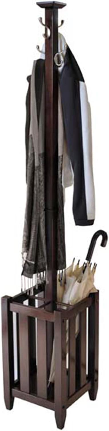 Yardlio Cappuccino Coat Tree: Elegant Storage Solution with Dual Hooks