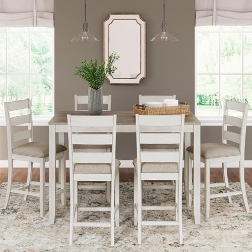 Signature Design by Ashley Skempton Counter Height Dining Table Set for 6