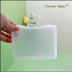 2 Pack Rectangle Plastic Frosted Storage Containers Box(5.2 x 4.02 x 1.3 inch), Polypropylene Box with Hinged Lid for Beads, Coins, Safety Pins and Learning Supplies,Screws,Drills,Battery