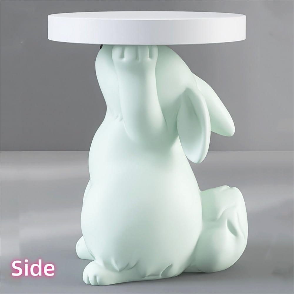 Side Table for Couch, Cute Style Rabbit Shape End Table, Living Room Decor wi...