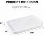 Statuario Marble Vanity Tray - Decorative Organizer for Bathroom Countertop, Dresser, Kitchen Sink