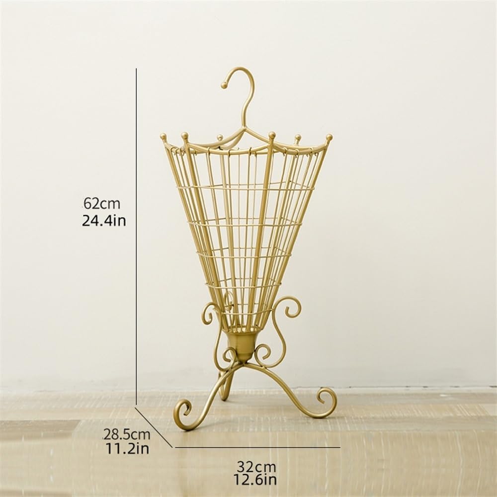 Metal Umbrella Stand Rack, Free Standing Umbrella Holder | Cane and Umbrella Storage Rack, Umbrella Holder Bin for Entryway, Home, and Office
