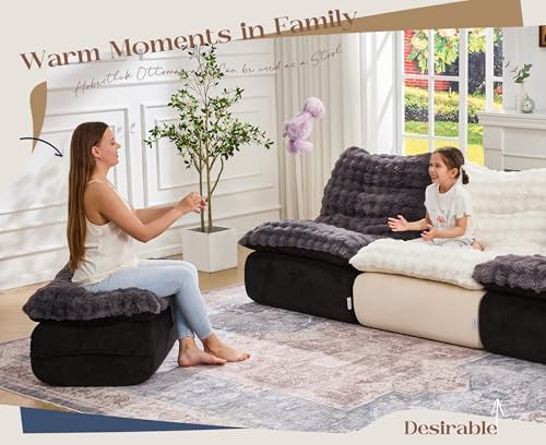 Hobestluk Small Couch Sofa Chaise Lounge Chair Recliner Chair with Footrest |...