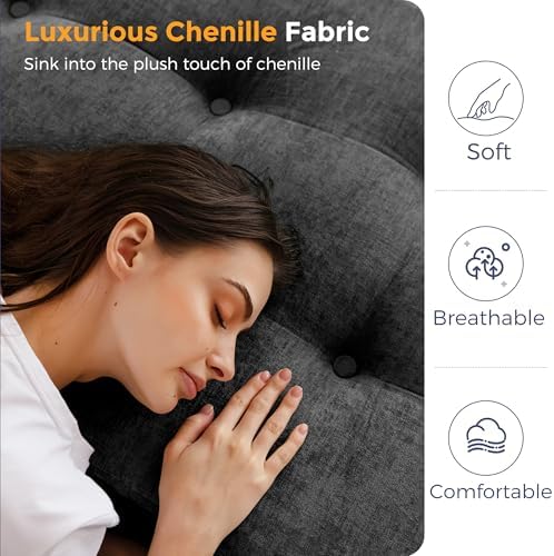 MAXYOYO 6" Folding Sofa Bed for Floor, Tufted Tri-Fold Floor Mattress | ...