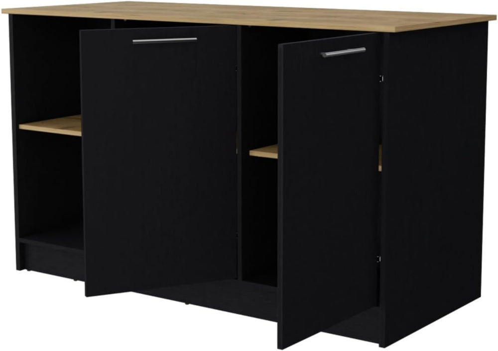 Hassyee Fashionable and Minimalist Style Fixed Kitchen Island, Equipped with ...