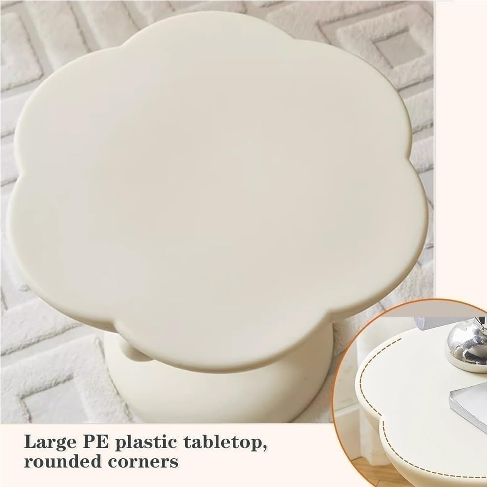 Flower-Shaped Small Tea Table Simple Accent End Table Cute Coffee Table with ...