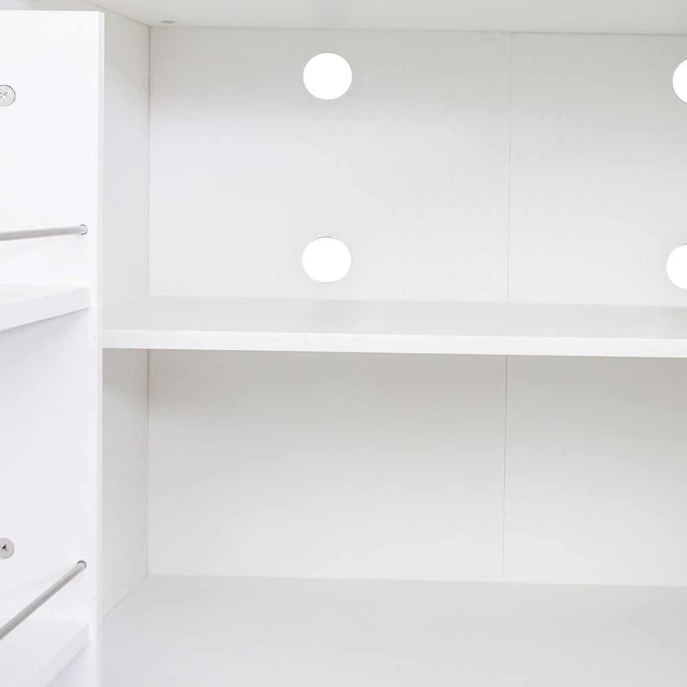 22 inch Deep Kitchen Pantry Cabinet Storage Organizer with Fridge Space,Wood ...