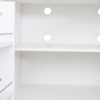 62.99in Kitchen Pantry Cabinet, Freestanding Buffet Cupboards Sideboard with Doors & Shelves, Kitchen Pantry Storage Cabinet Multiple Storage Space, for Living Dinning Room (White)