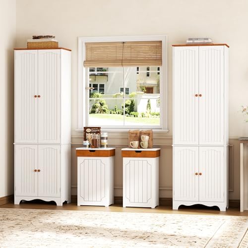 Function Home 72" Kitchen Pantry Cabinet, Freestanding Storage Cabinets,...