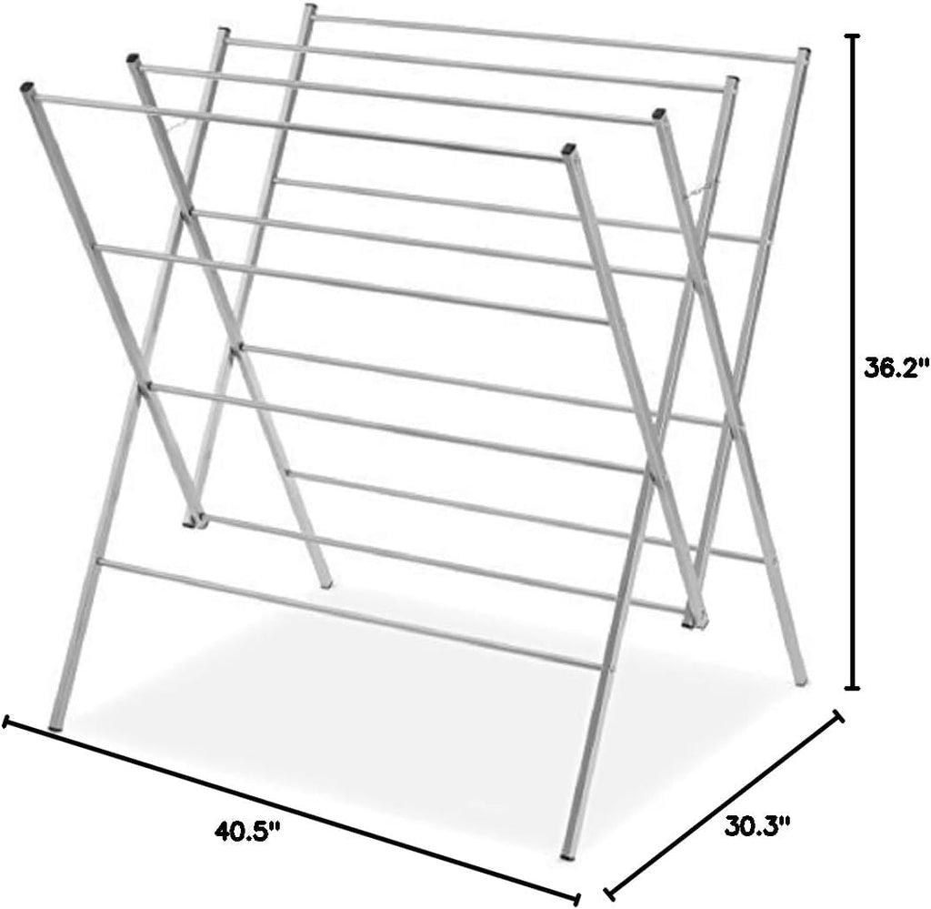 Whitmor Oversized Metal Drying Rack, Silver