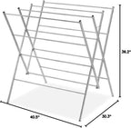 Whitmor Oversized Metal Drying Rack, Silver