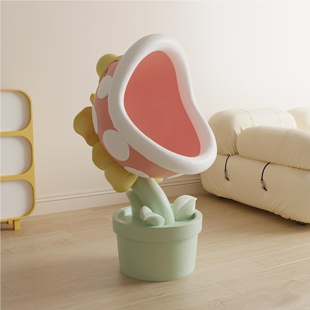 Modern Creative Side Table, Cute Snack Rack, Big-Mouthed Flower Decoration, F...