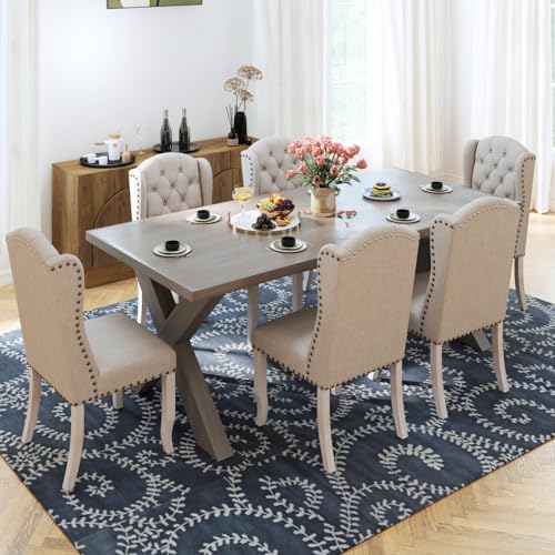 Ya-Home Modern Tufted Dining Chairs Set of 8, Upholstered Kitchen Side Accent...