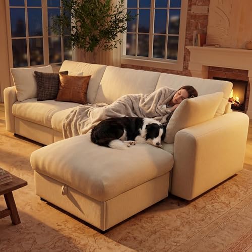 Ihanherry Cloud Sectional Couches for Living Room, 110" Large Modular Se...